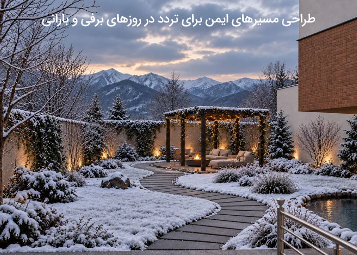 طراحی مسیرهای ایمن برای تردد در روزهای برفی و بارانی